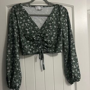 Floral Green Women's Top